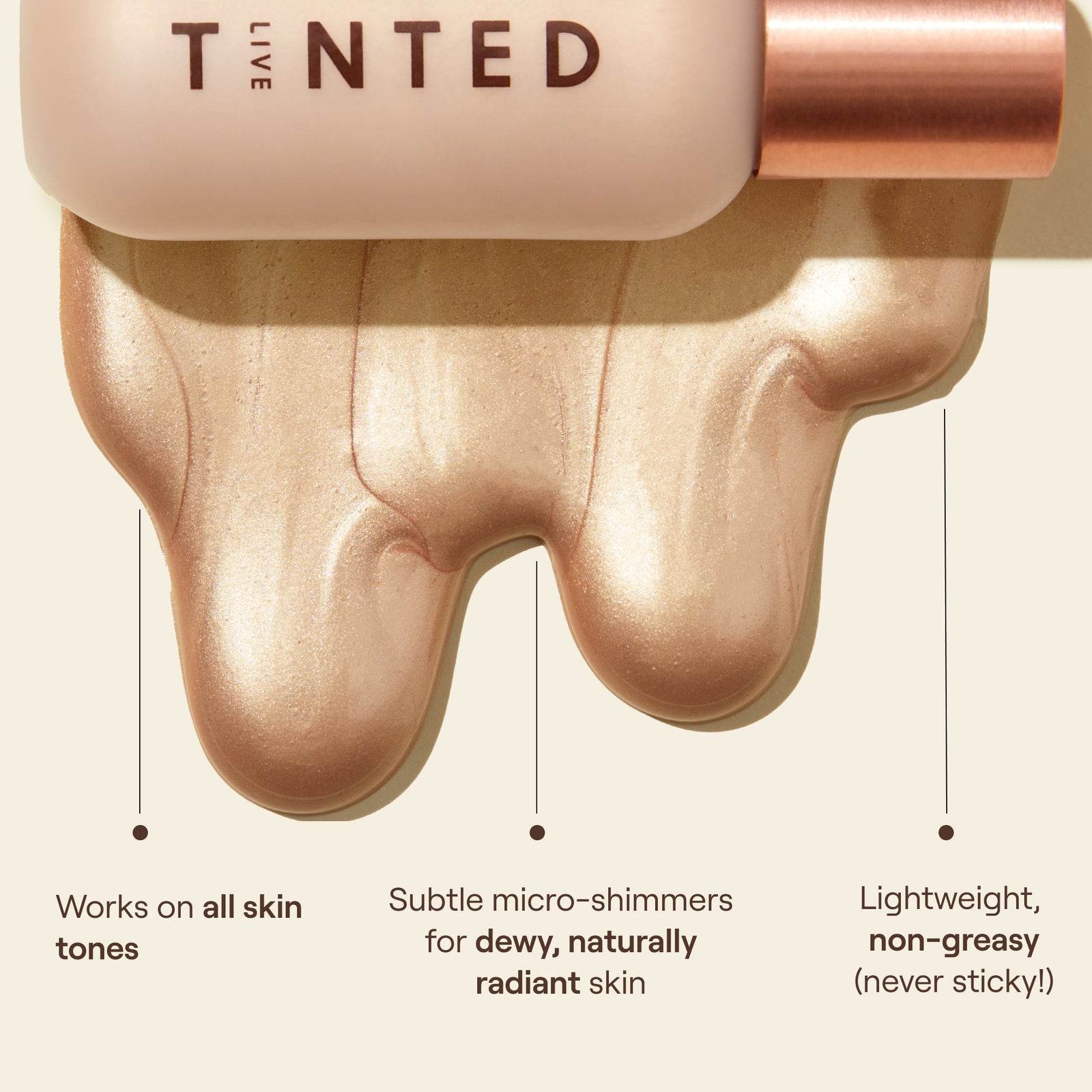 Live Tinted Hueglow Drops Highlighter + Kabuki Brush Duo Bronzer Makeup