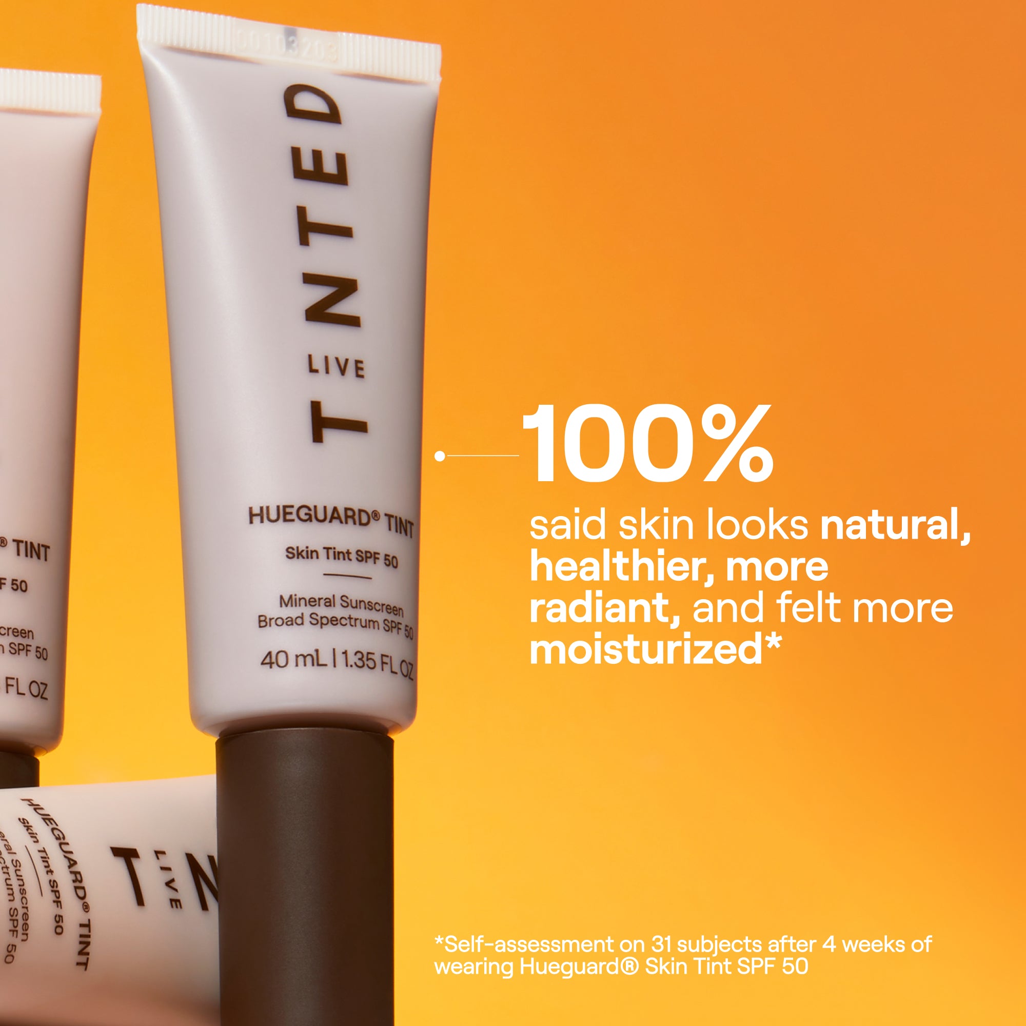 A product shot of Live Tinted's Hueguard 3 in 1 Mineral Sunscreen.